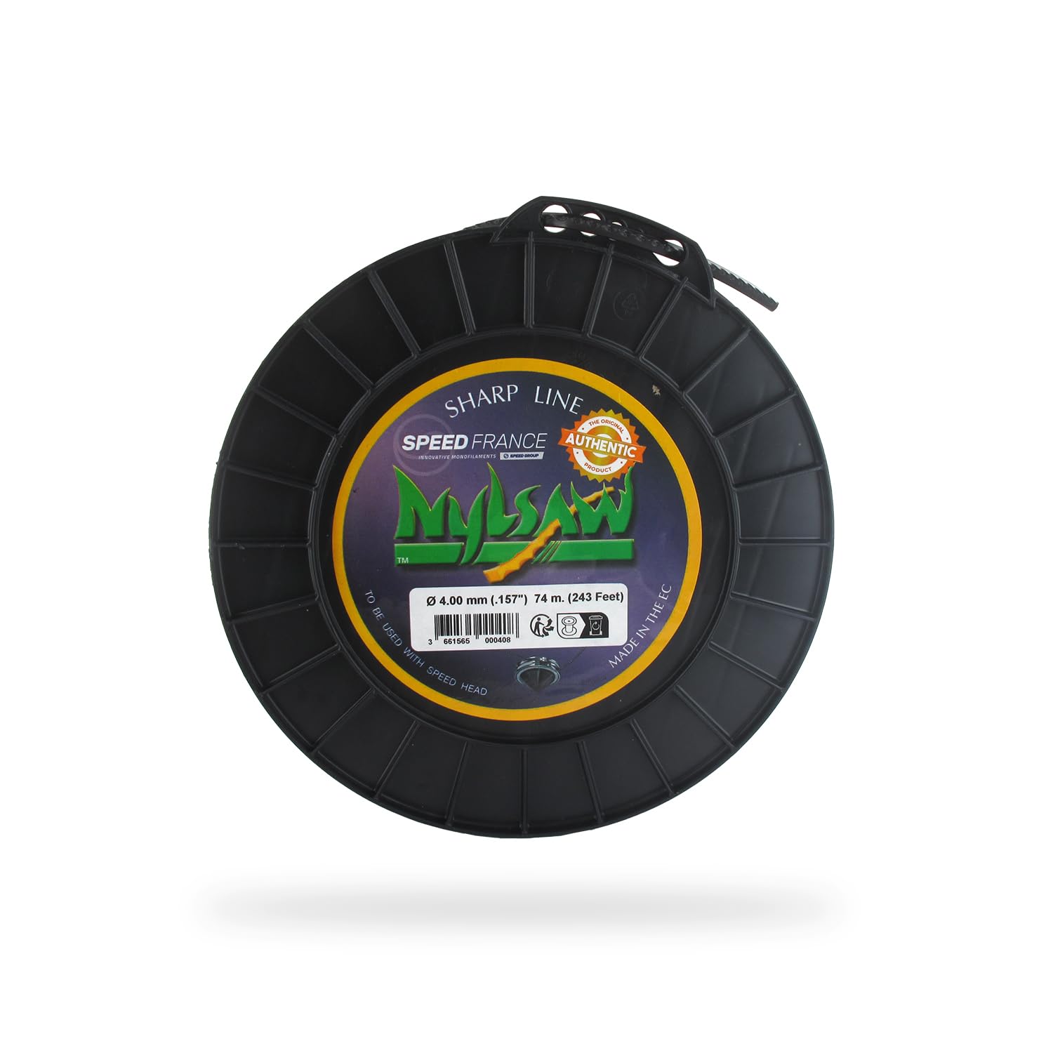 NYLSAW - Fil Nylon - Ø 4,0mm - L 74m - Fil Haute Performance - Profil en Forme de Lame Dentelée - Coupe Nette Et Précise - Efficace Sur Tous Types De Terrains