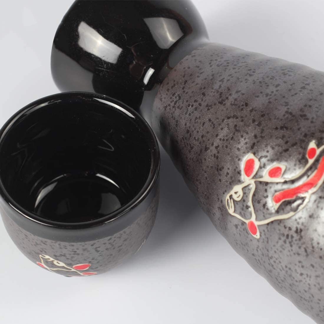 Lot de 5 tasses à saké japonaises en porcelaine peinte à la main