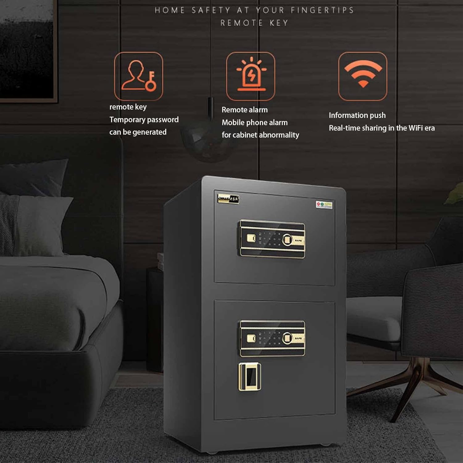 未使用！RPNB 金庫 防犯金庫 保管庫 スマートタッチスクリーン 45L 未