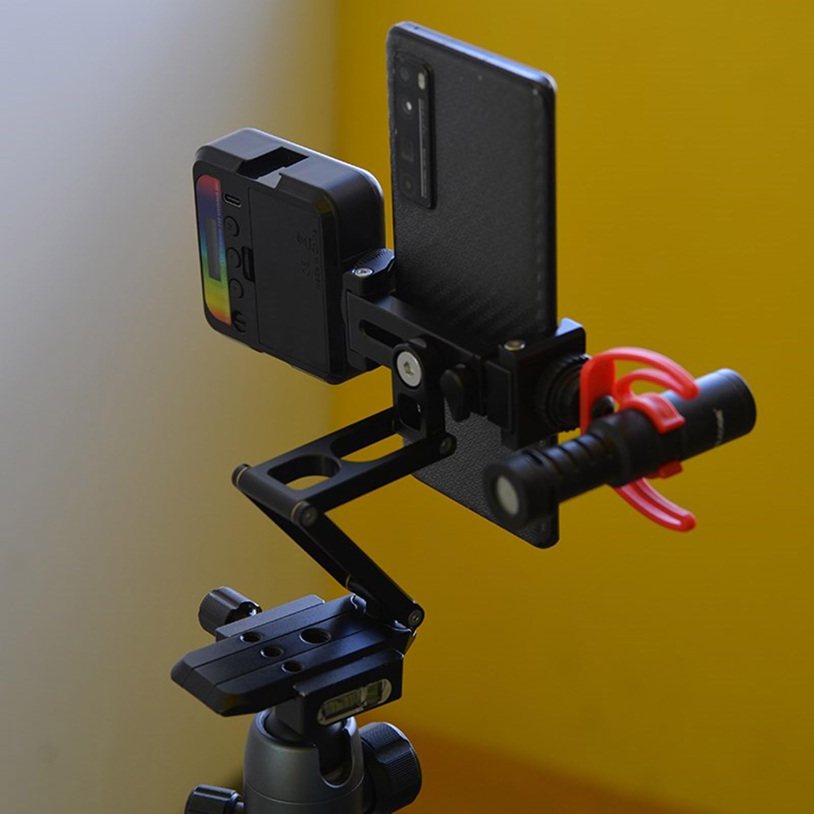 Soporte de teléfono de metal plegable trípode con liberación rápida de 1/10.2 cm 3/20.3 cm para entusiastas de la fotografía fotos horizontales verticales
