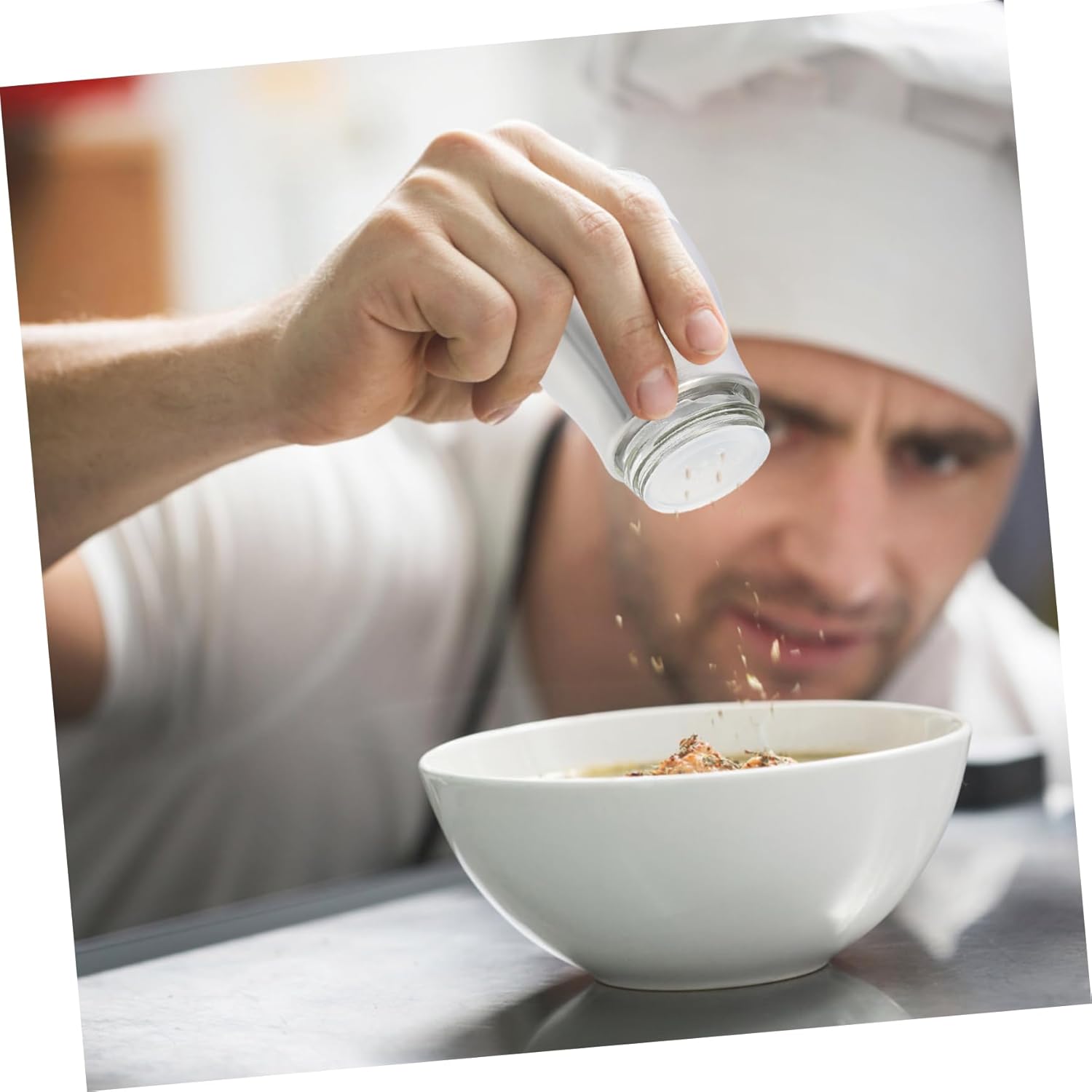 6pcs Condiment Bottles Stainless Steel Seasoning Jars Pepper Shakers Spice Jar Organizer Box for Kitchen Salt Pepper Holder for Bbq Outdoor Use