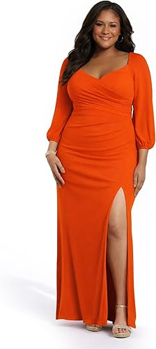 David's Bridal The Edit Studio Mesh Billow Sleeve Sheath Dre