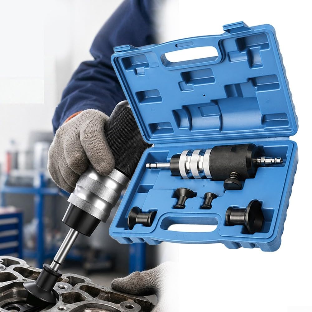 Rectificadora de válvula de motor neumático con 4 tamaños de ventosa ajustables Material de acero al cromo vanadio Sistema de aire de precisión Ligero 250x150mm Interfaz de cambio rápido