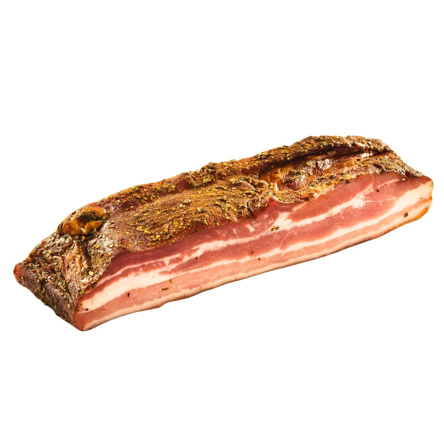 BAVAREGOLA Pancetta aus Südtirol - 350g - Original Speck aus Italien - Bauchspeck geräuchert & luftgetrocknet am Stück - Südtiroler Speck Spezialität