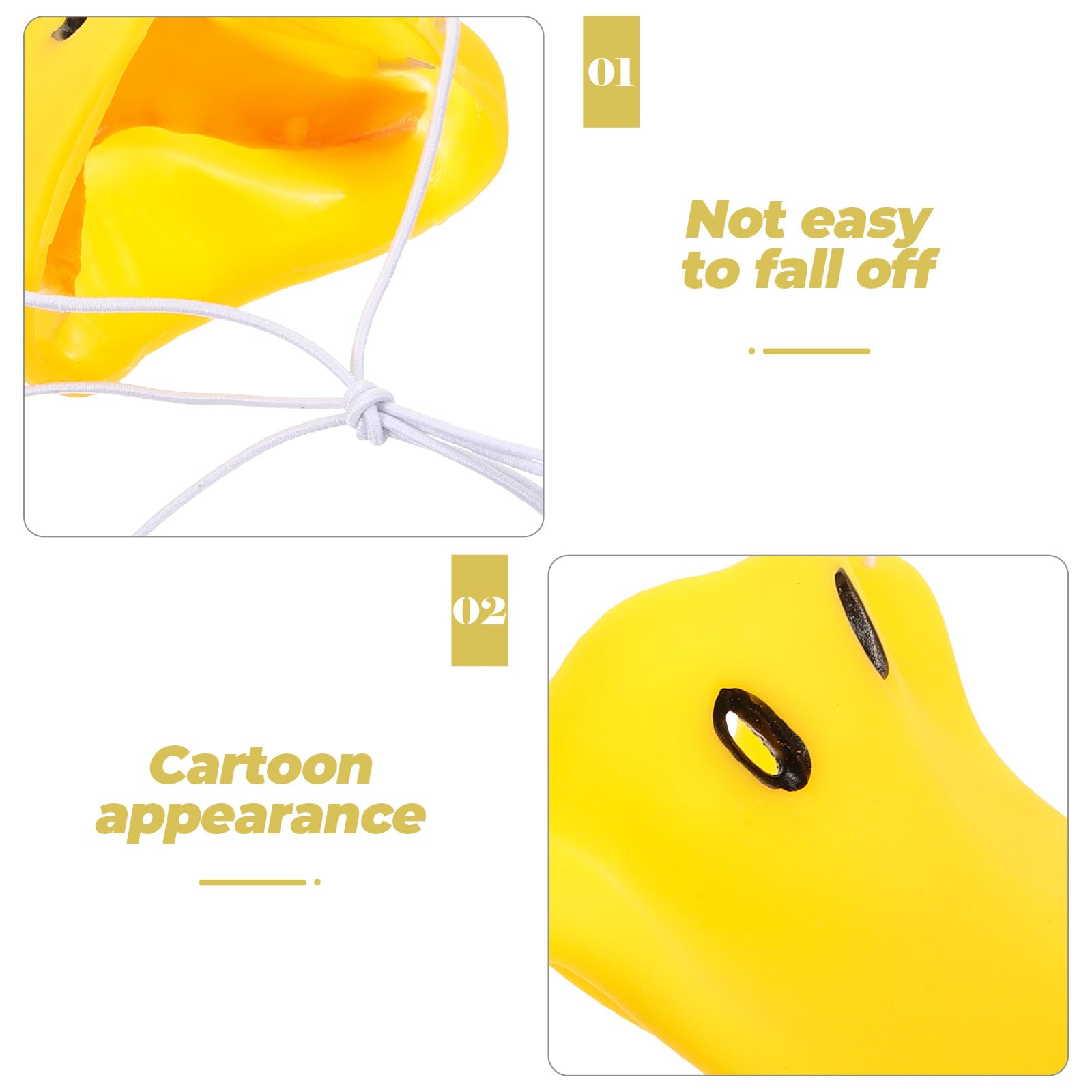 CARMELIT 3PCS Bill Beak Nose Animal Mask Costume Accessory - Funny Duck Cosplay Props - Novelty Party Favors