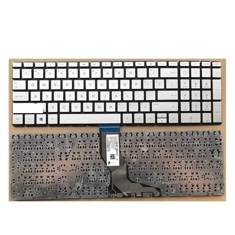 Clavier pour HP 15S 15S-FQ 15S-DY azerty argent sans rétroéclairage
