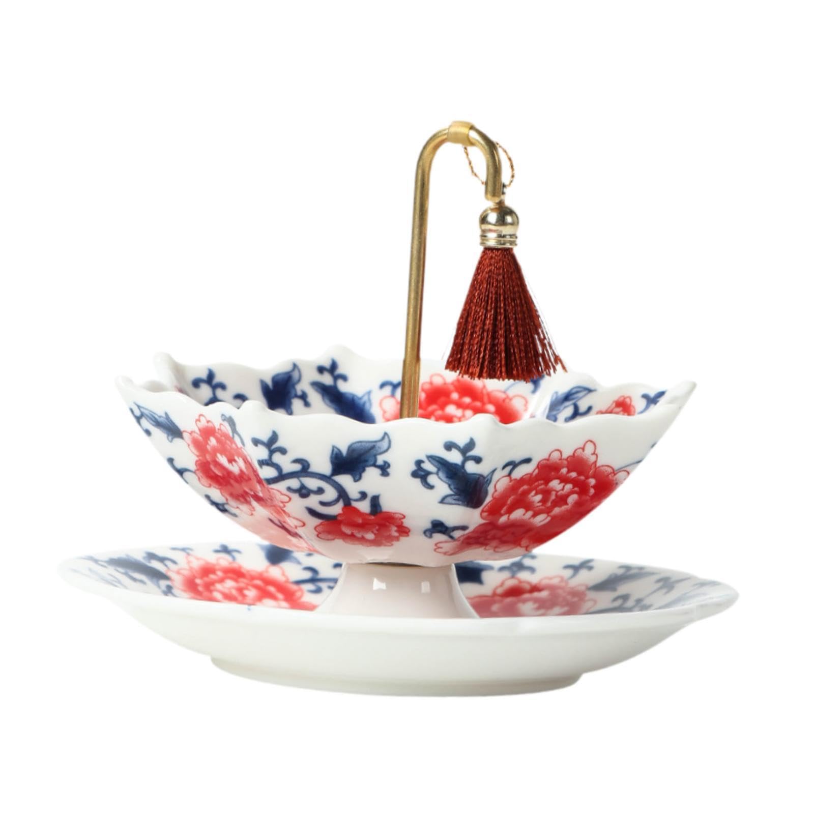 Amagogo Teesieb Teesieb Mesh Tee Infuser Chinesischer Teefilter Lose Blattfilter mit Feinmaschigem Sieb Und Tablett zur Rückhaltung von