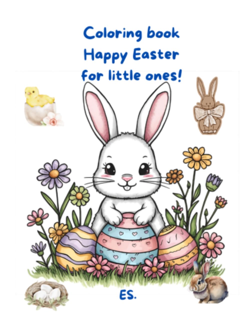 Coloring book Happy Easter for little ones!