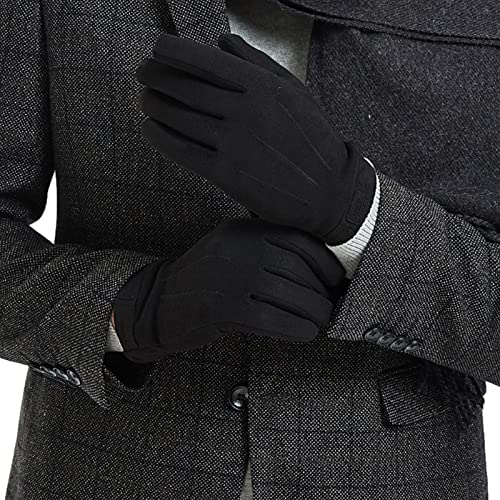 Db11 Cold Weather Gloves For Men Lightweight Warm Lined Touch Screen Formal Winter Glove (Black), One Size #TOP6