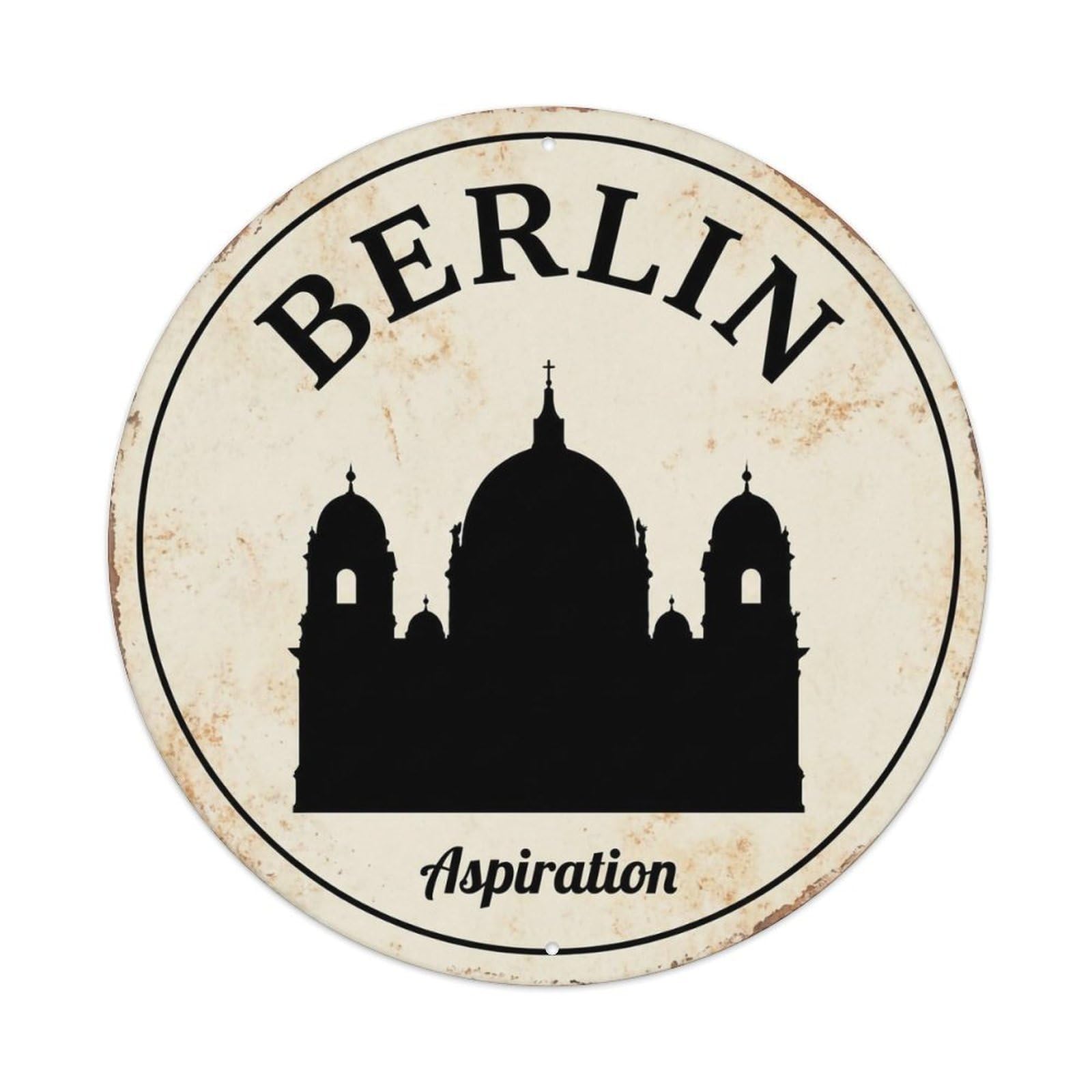 Vintage Travel Berlin Germany Inspiration Metal Tin Sign