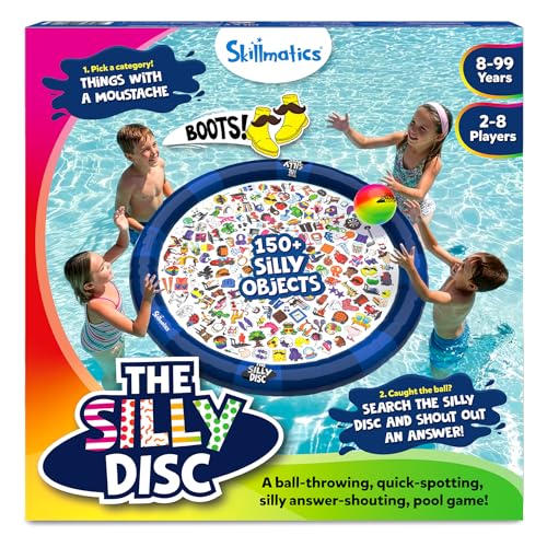 Skillmatics The Silly Disc – Fast-Paced Inflatable Pool Game for Kids, Teens and Families, Swimming Pool Toy for Summer Fun, Funny Spot and Shout Game, Gifts for Ages 8, 9,10 & Up, 2-8 Players