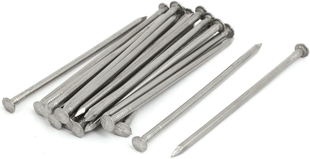 4-inch Length Fastener 316 Stainless Steel Cement Wood Sliding Nail Silver Tone 20pcs Model:46as592qo35