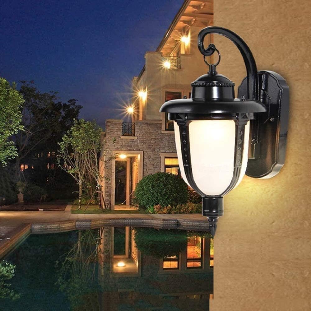 Bracket Light Metal Bracket Lighting Large Vintage Bracket Lights Outdoor Interior Waterproof Wall Lamp Black Aluminum and Glass Sn Garden Lamps Wall Sconce Gate Entrance Garden House Bracket Li
