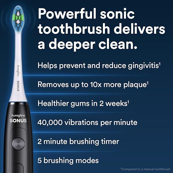 AURAGLOW Sonic Electric Toothbrush 40kVPM 2