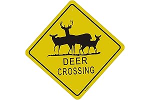 Deer Xing Reflective Metal Crossing Sign: Protect Wildlife, Ensure Safety