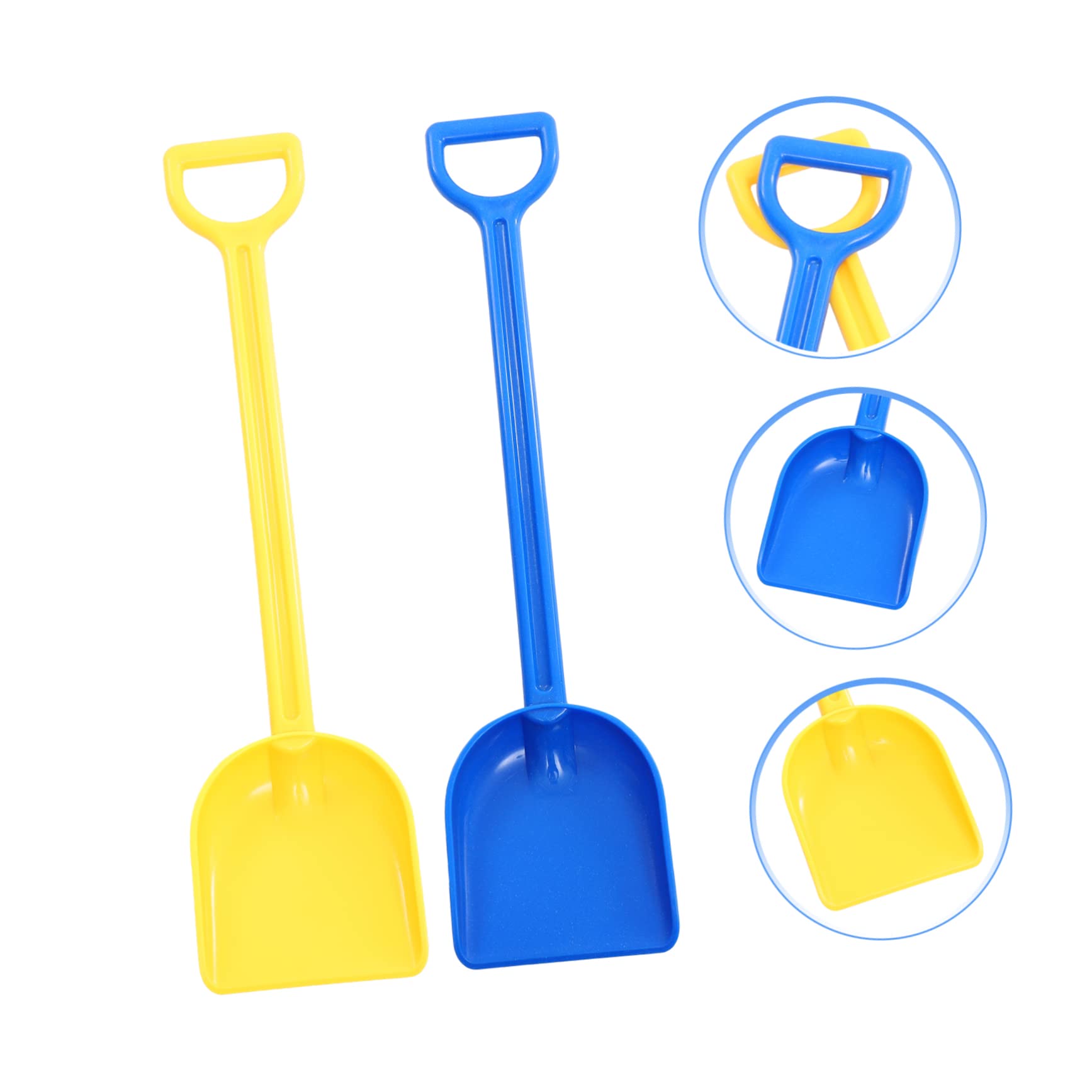BESPORTBLE 2Pcs Long Handle Shovel for Beach and Garden Sand Tools Lightweight and for Outdoor Fun and Playtime Activities