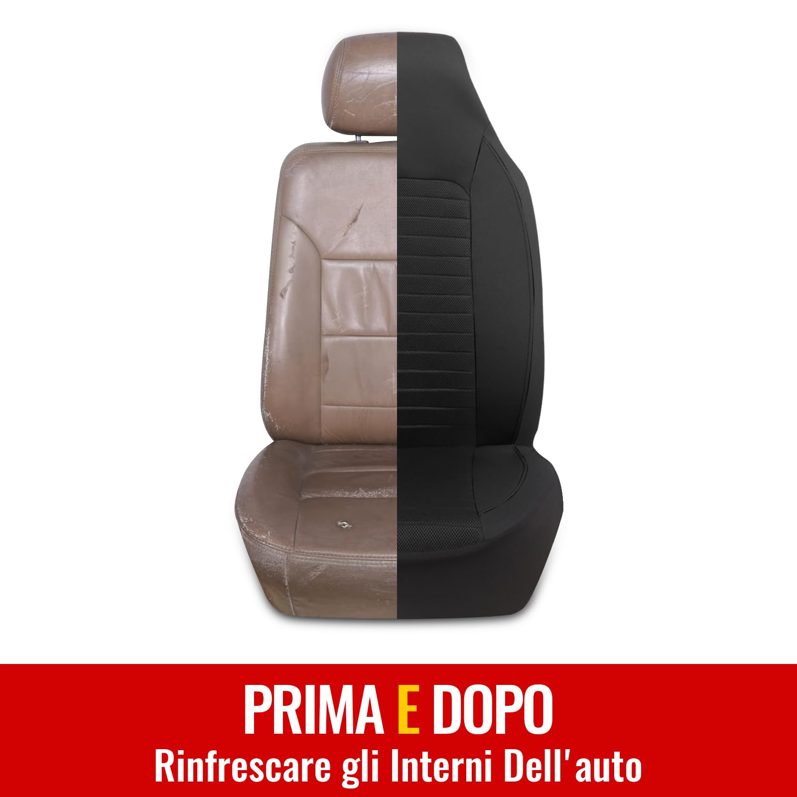 AUTOYOUTH Coprisedili Auto Anteriore Universale per Sedili Auto Schienale Alto Compatibile con Airbag, Nero