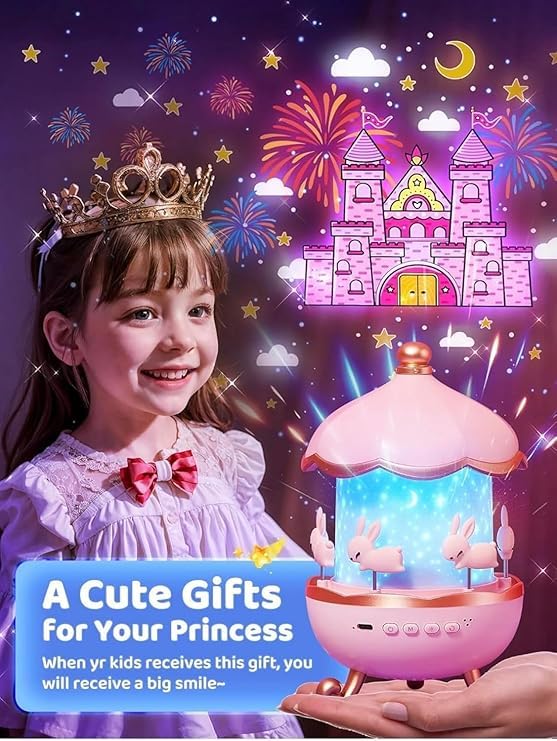 Image of Light Lamp - Night Light for Kids, Girls & Boys | Cute Bedroom Decor for Women | Valentine Special (Rabbit Sky Night Lamp)