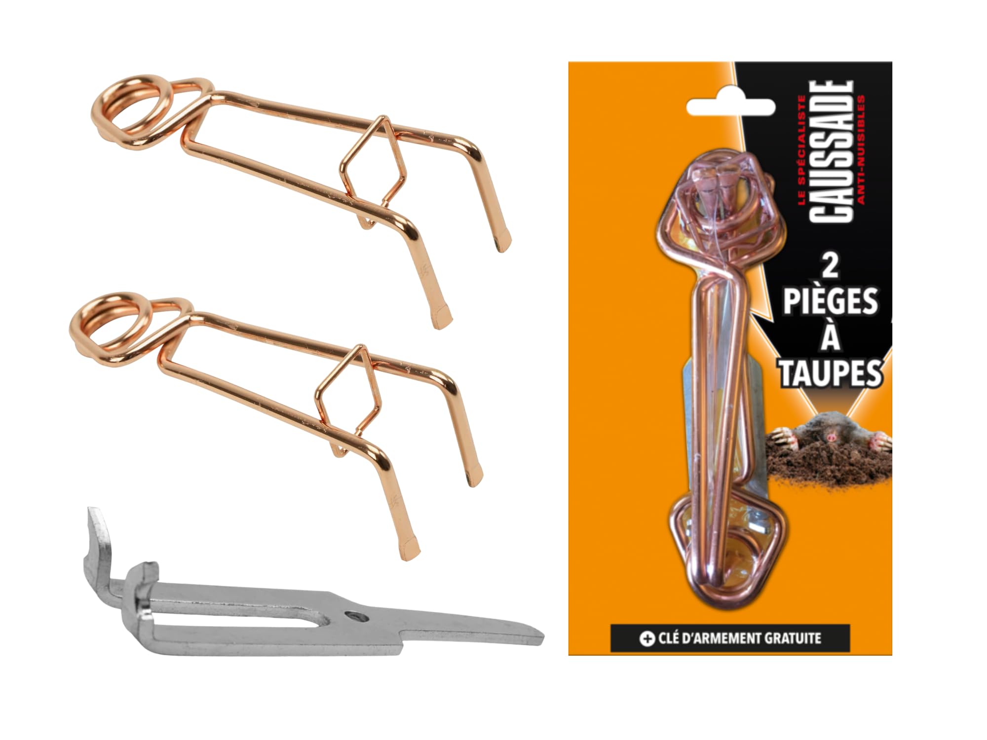 caussade pièges à taupes lot de 2