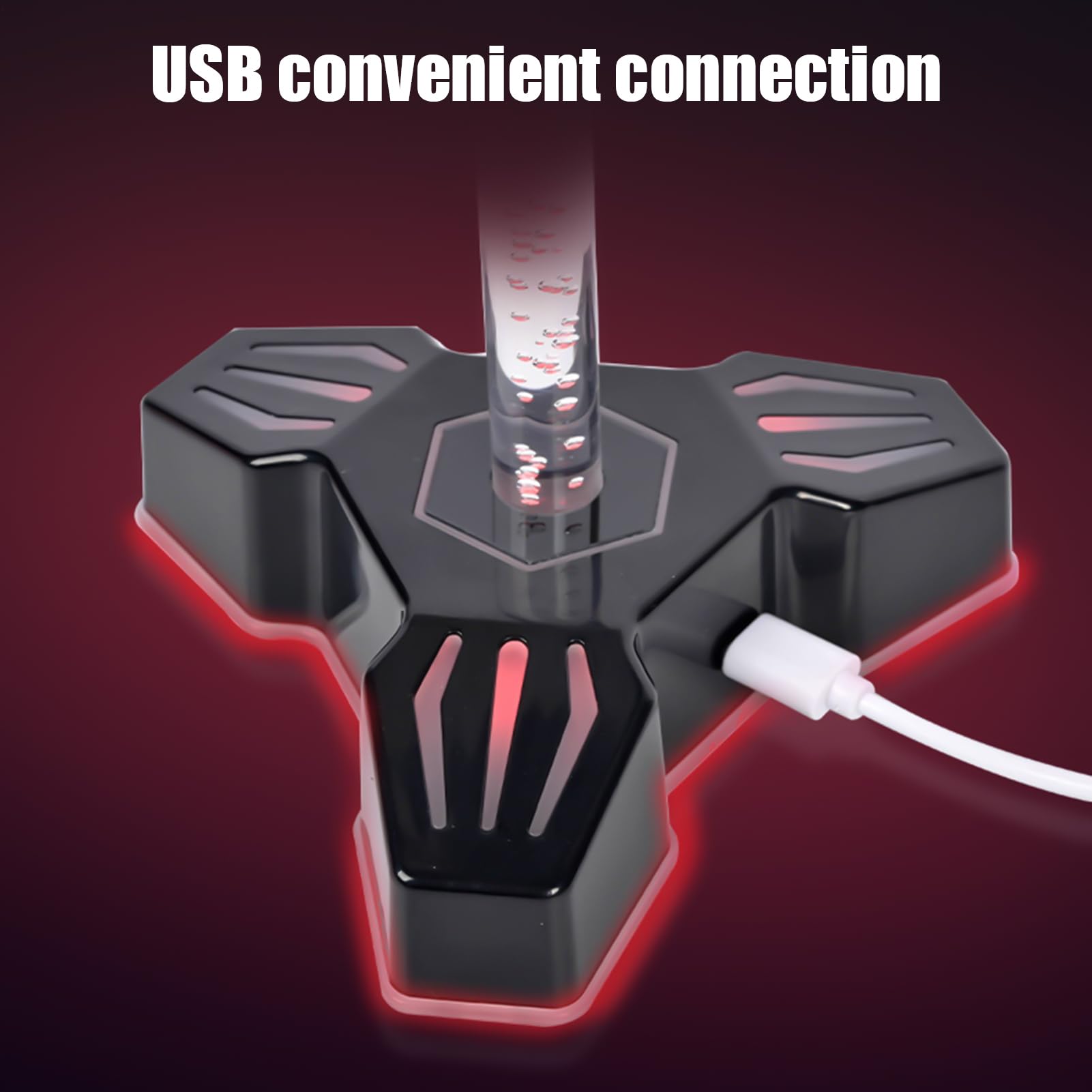 Supporto per Cuffie con Porte di Ricarica per PC con Illuminazione RGB | Porta Cuffie dotato di Caricabatterie per Desktop, Scrivania, Piano di Lavoro, Scaffale, Ufficio, Camera da