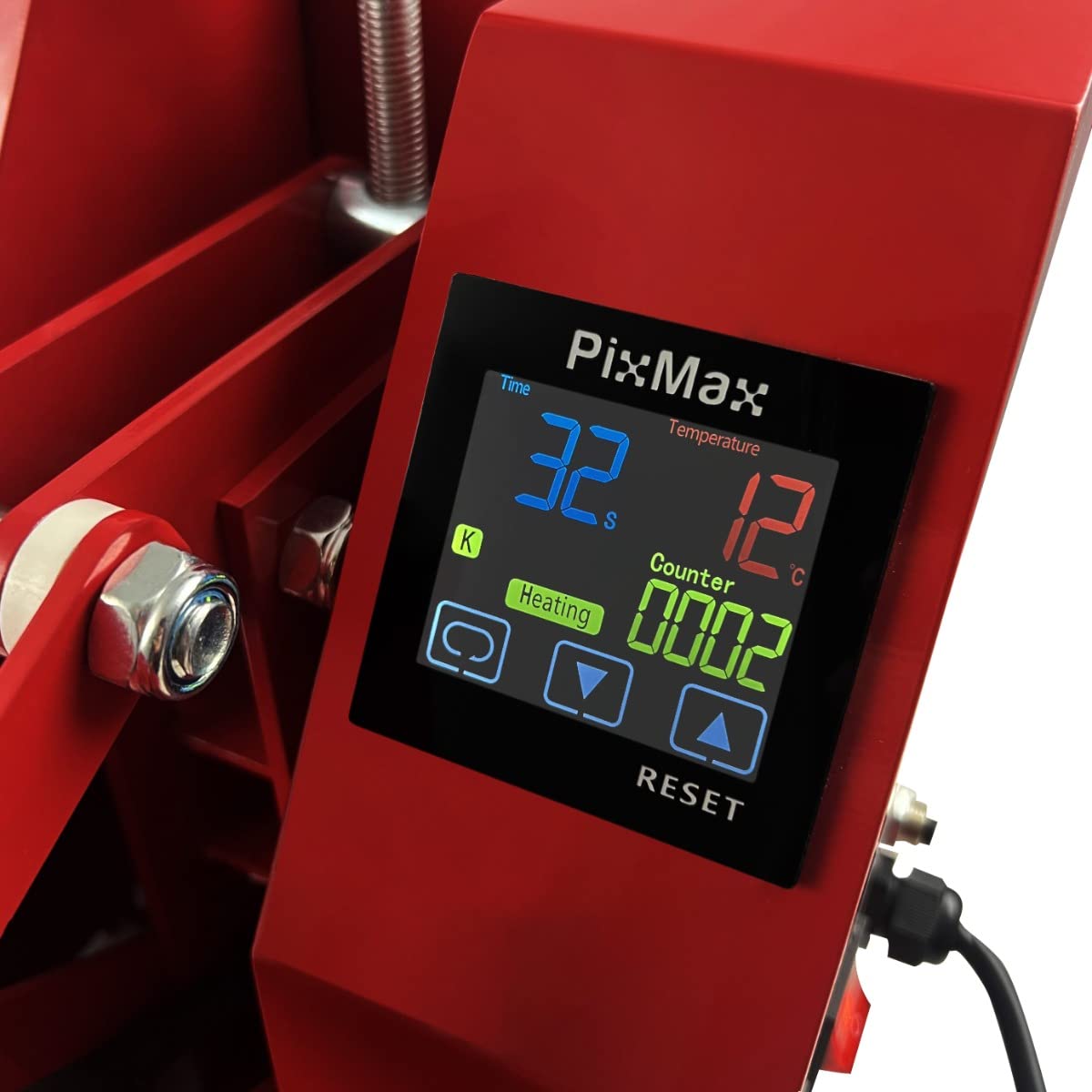 PixMax Stampa a Caldo per Il trasferimento Digitale a Sublimazione 50x50cm Display Touchscreen Pressione Regolabile Inchiostro Vinile 250°C Fai da Te Professionale 10 Fogli di Sublimazione in Omaggio