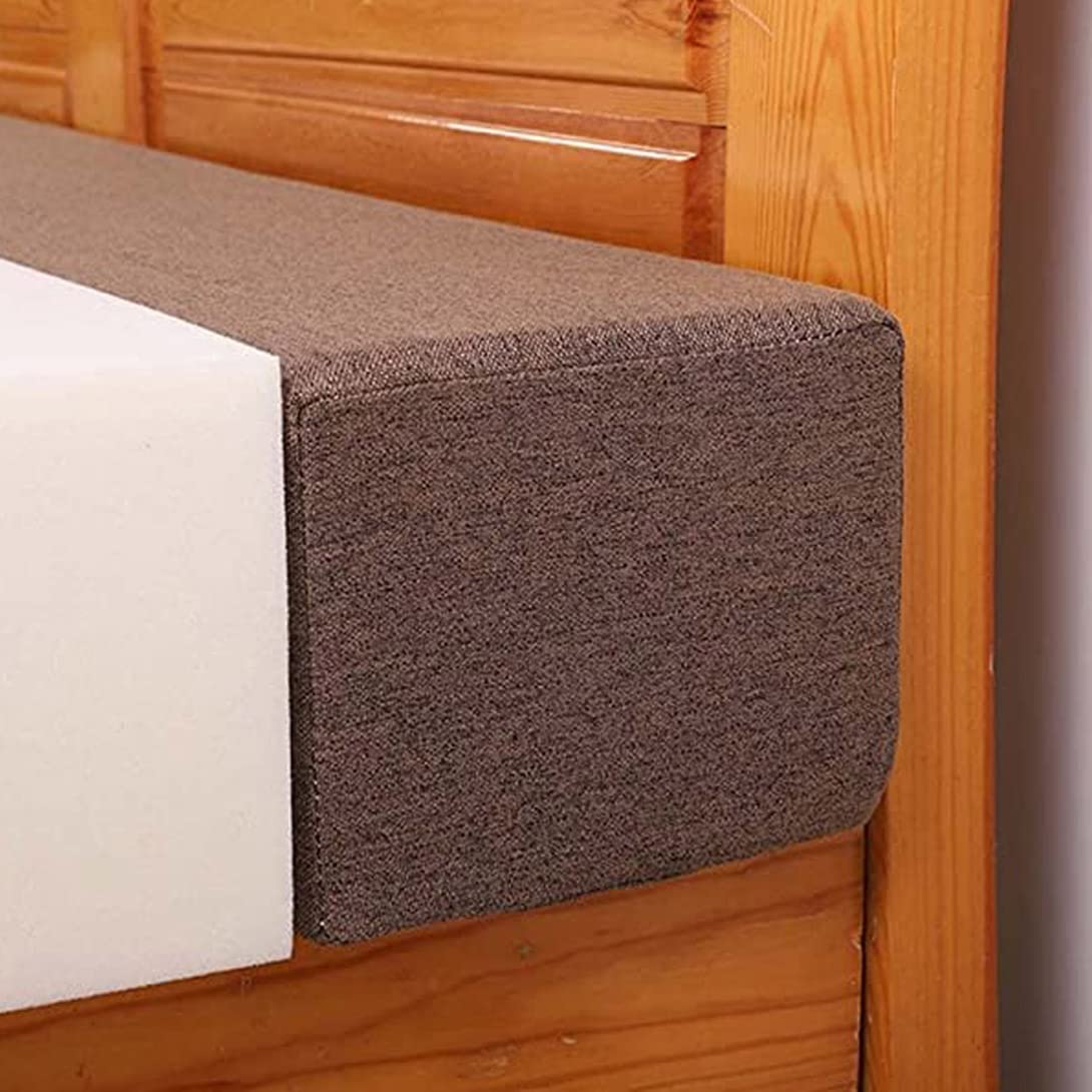 GGoty Long Bed Gap Filler Foam Sofa Cushions Support Headboard Pillows,Square Headboard Pillow Gap Filler for Single/Double/King Bed (5x10x150cm,Brown)