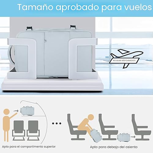 Vista 3 de Taygeer Mochila de mano para mujer, mochila de viaje de 35 litros para mujer, aprobada por aerolíneas, bonita bolsa de viaje para artículos Azul