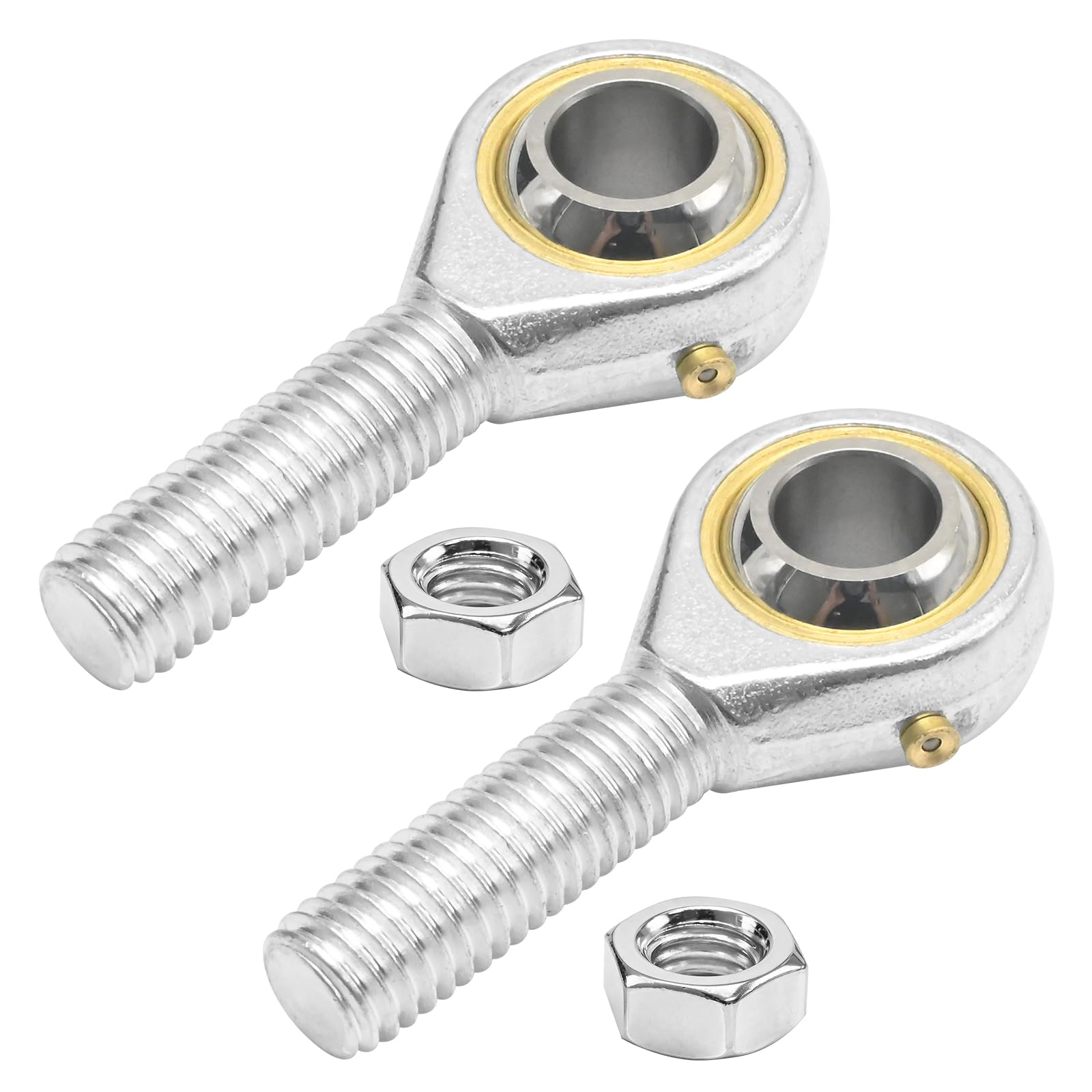 MDEOOSKY Lot de 2 roulements d'extrémité de tige POS12 avec écrous à blocage, alésage de 12 mm, filetage droit M12 x 1,75, joint pré-lubrifié pour machines et automatisation