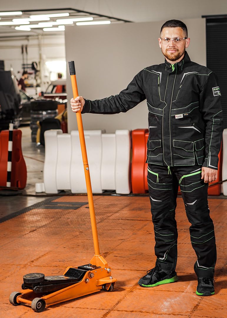 NEO TOOLS Sudadera de trabajo de protección Premium PRO - Sudadera para hombre - Cremallera frontal - BHP - Ropa de trabajo - Estampados reflectantes - Sudadera de trabajo Otoño Invierno - 100 %