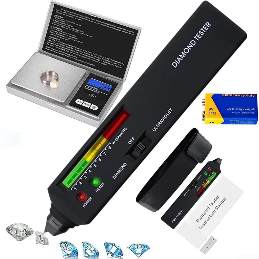 Diamanttester Penne mit UV-Licht und 200g Waage