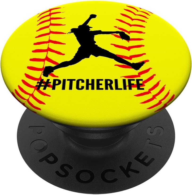 Softball Pitcher Life Gift for Girls Teens PopSockets PopGrip for MagSafe