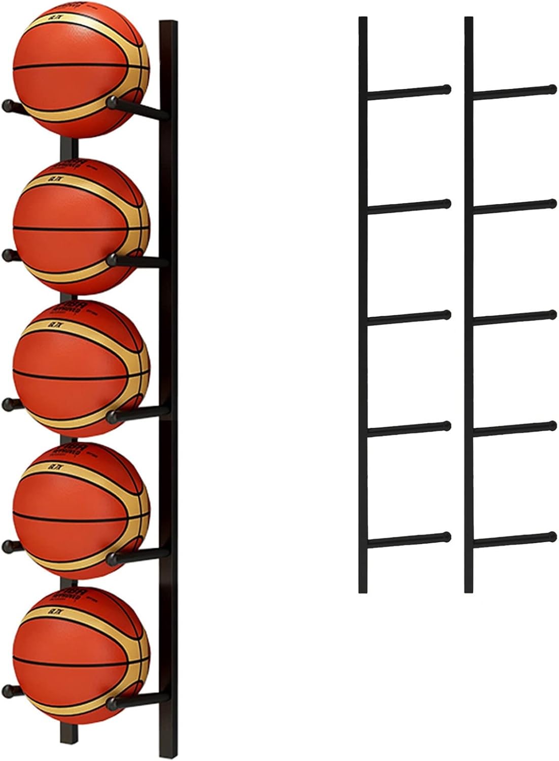 HengYUN ART Wall Mount Basketball Holder Rack with
