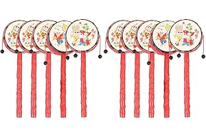 10 Pcs Monkey Drum Spinning Rattle Drum