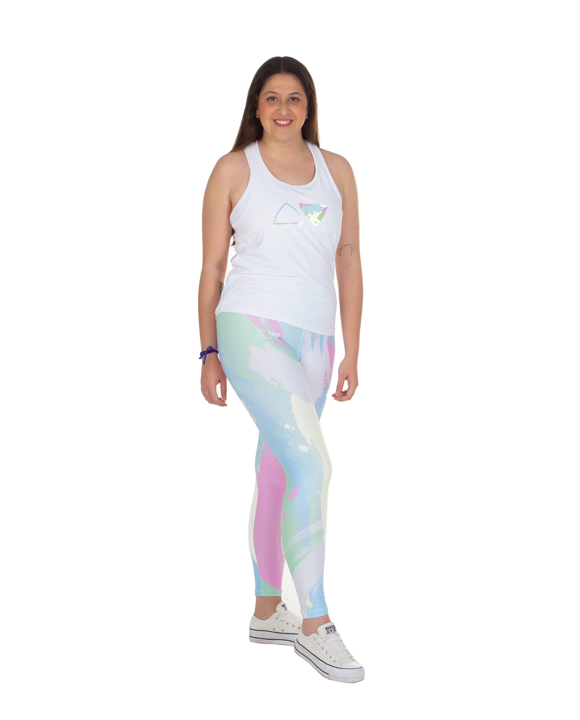Dylow Leggings Depayser Manchas de Colores Pastel - Pantalones Deportivos Mujer