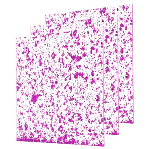 Feuilles acryliques violettes à paillettes pour loisirs créatifs et décors