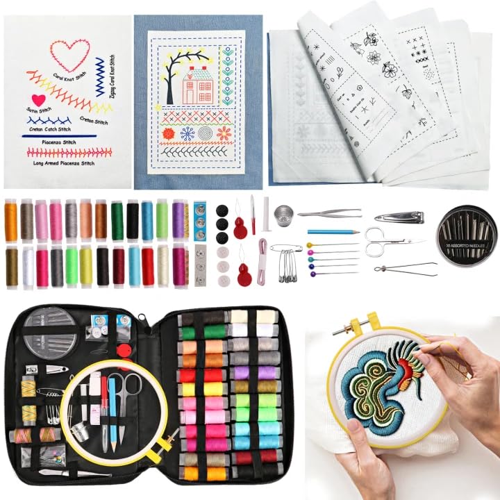 Beginner Embroidery Kit - 106 Patterns & Tools -1