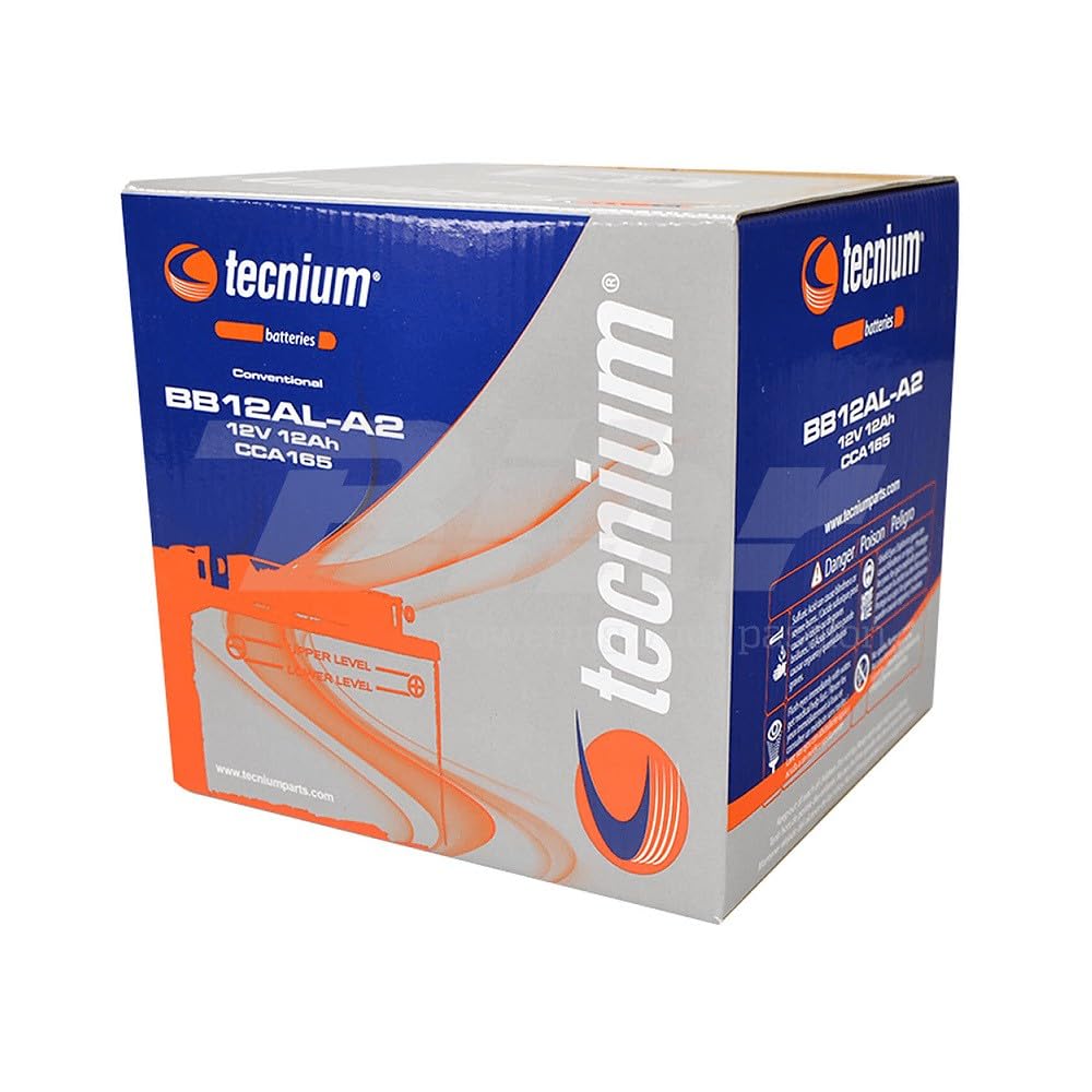 Compatible avec Peugeot CityStar IE 4T-2V 125 da ANNÉE 2012 al 2016 Batterie YB12AL-A2 TECNIUM BB12AL-A2 12 AMPÈRES 12V Batteries FOURNIES COMPLÈTES pour Utilisation 134X80X160MM