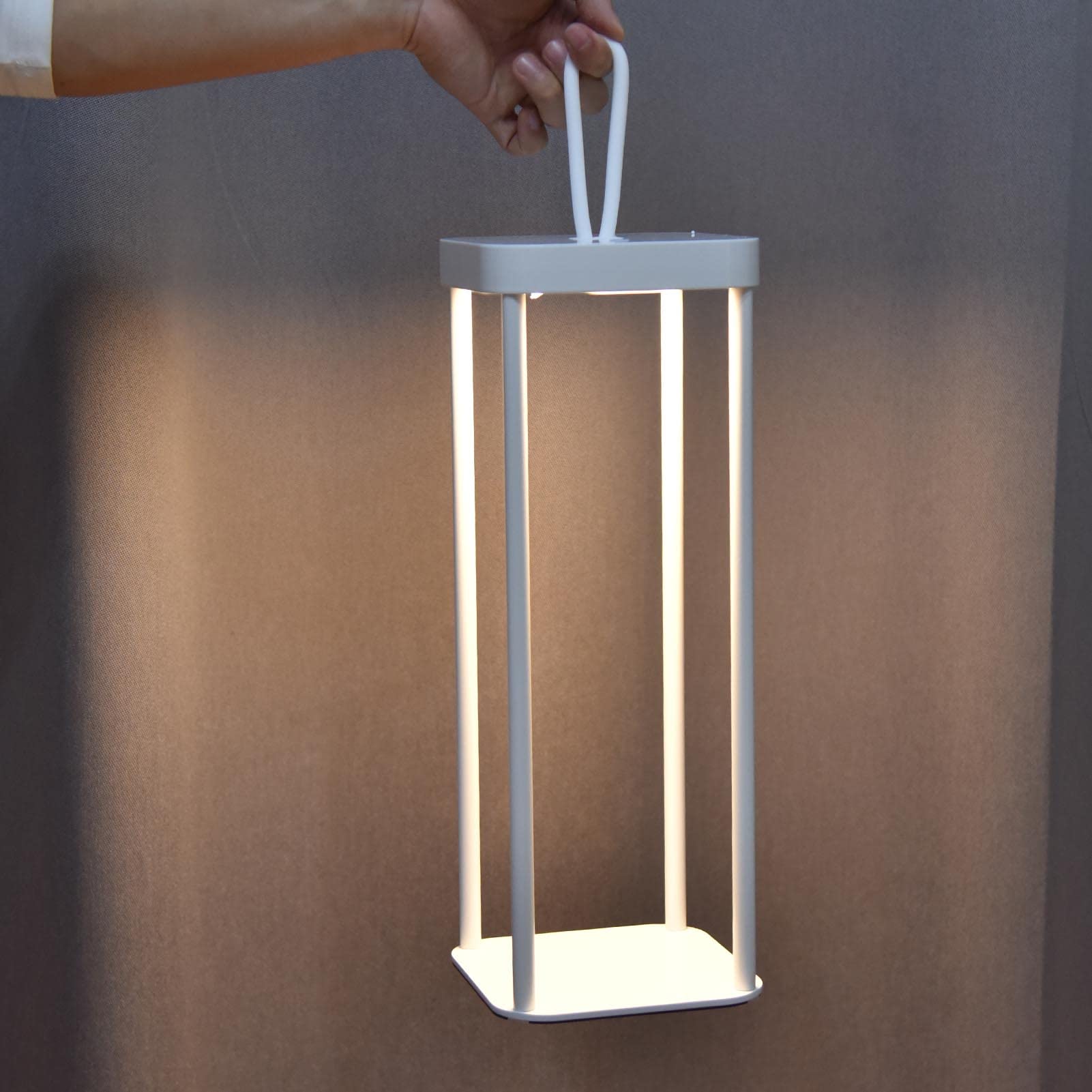 Linterna LED Luz de Camping Recargable USB Atenuación Ajustable para Actividades Al Aire Libre 400 Mm Aleación de Aluminio 5000 MAh (Blanca)