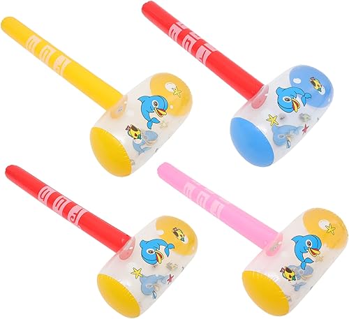 Gadpiparty 4 piezas de martillo inflable gigante con luz LED divertido mazo armas falsas accesorios de martillo golpeador payaso carnaval circo