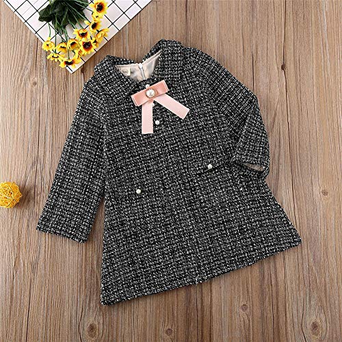 Mlpeerw Toddler Baby Girl Knit Sweater Dress Cute Kids Solid Ruffle Long Sleeve Dresses Top Fall Winter Warm Outfits Clothes thumb #1
