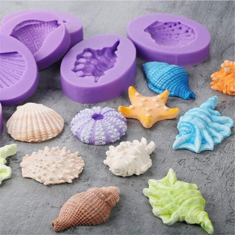 Amazon Co Jp Baifeng おすすめ商品 貝殻 貝殻 貝殻型 シュガークラフト 貝殻型 シリコンケーキ型 5個セット ホーム キッチン