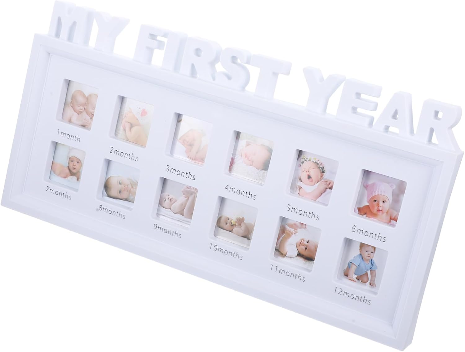 Photo Frame Growth Record Keepsake for Monthly Milestones Desktop Decoration for Nursery Birthday Party Cherish Special Moments
