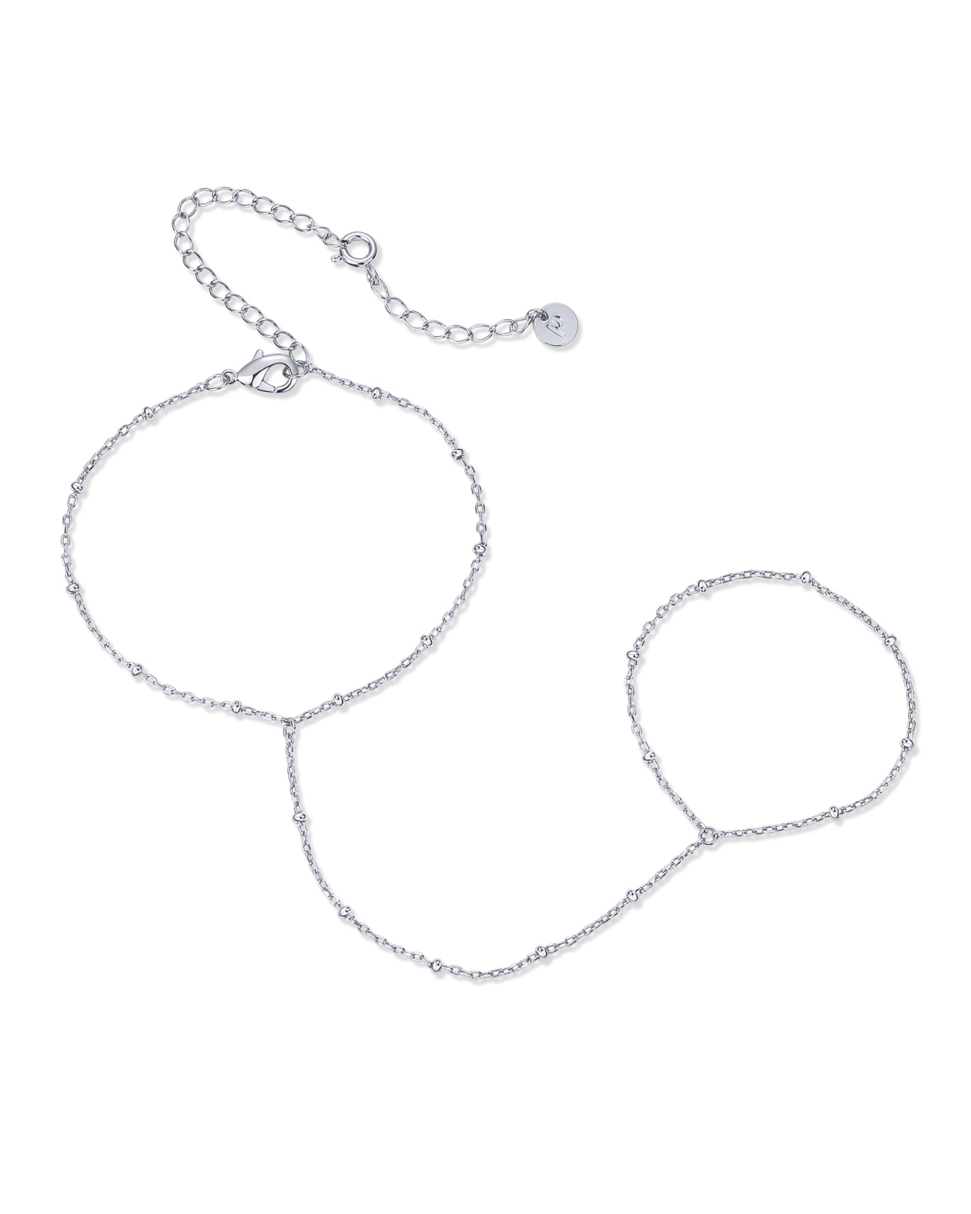 PAVOI14K Gold Plated Freshwater Pearl Gold Hand Chain Bracelet for Women - Trendy Ring Bracelet Hand Chain Body Jewelry