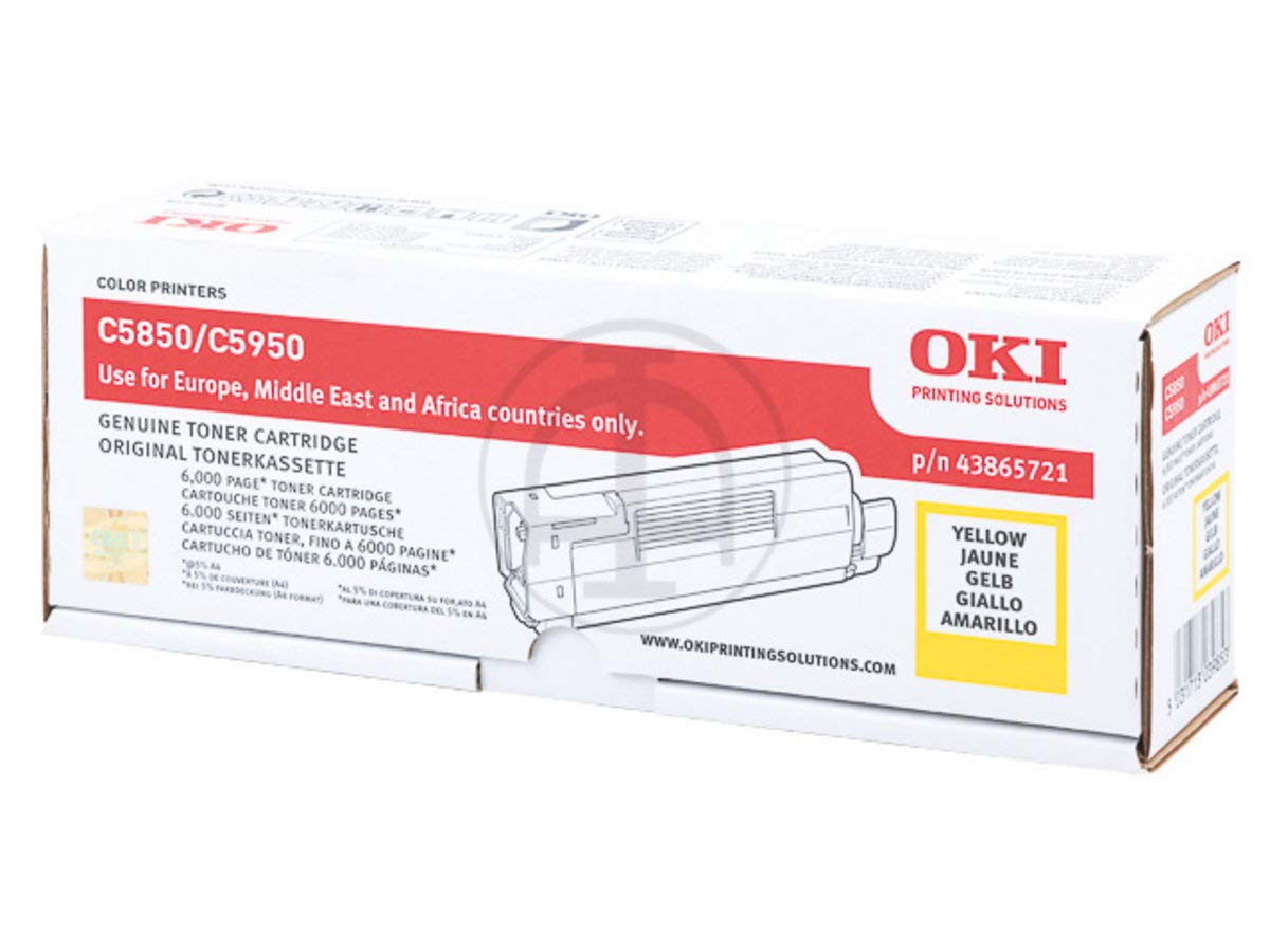 Toner yellow OKI MC 560 N original cartouche laser jaune 43865721 - 4