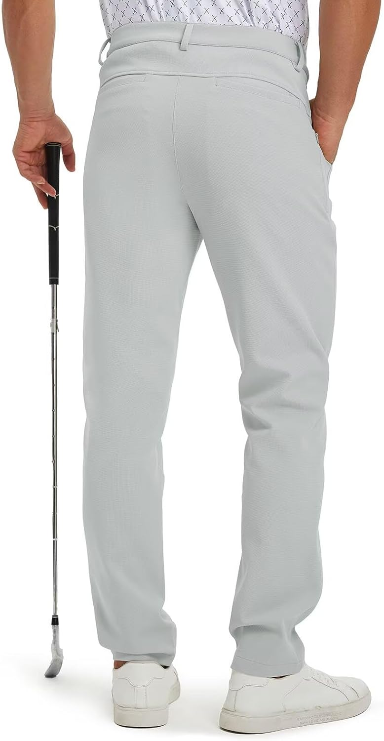 M MAELREG Golf Pants Men Classic Fit 30"/32"/34" Lightweight 5 Pockets Casual Trousers Moisture Wicking Mens Dress Pants - Image 3