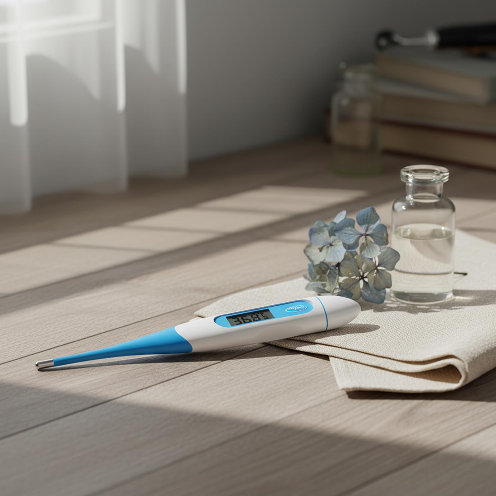 Thermomètre numérique pour lecture de température corporelle basale, Thermomètre de température corporelle avec alarme de fièvre et fonctionnement à un bouton, Pour adultes, enfants, Commutable ℃/℉