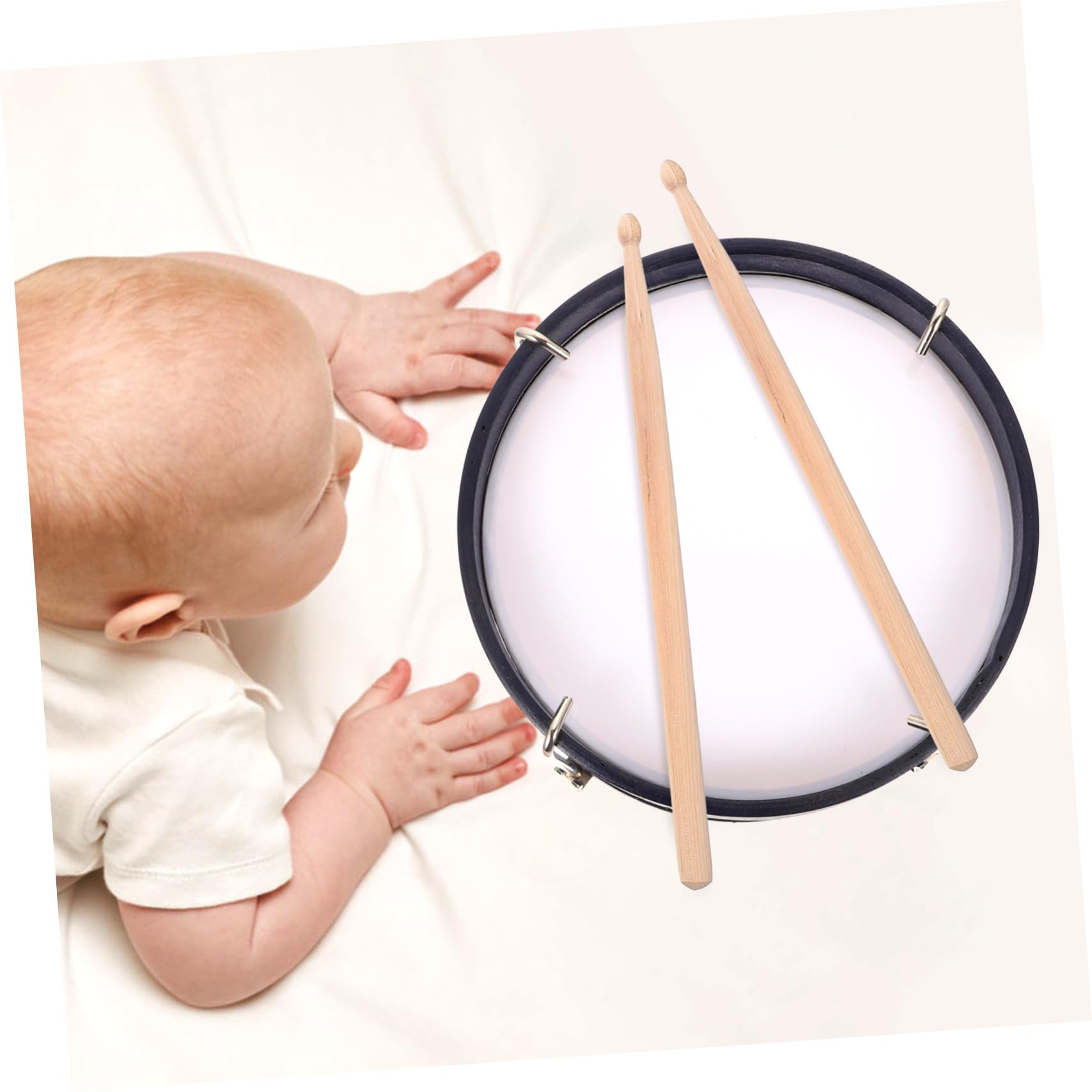 Juguete de Percusión Infantil Rojo de Metal Tipo Caja, 1 Set