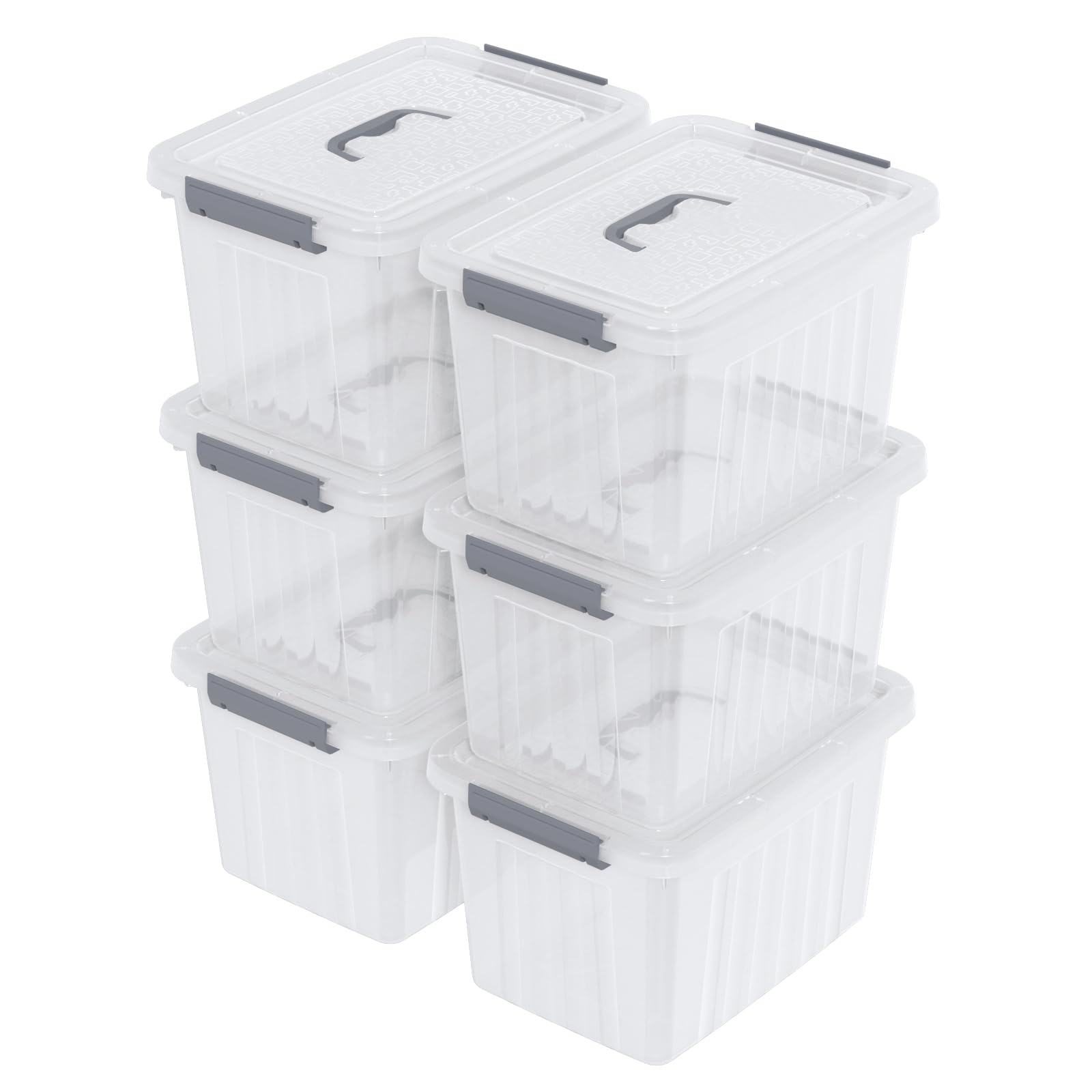 Boîtes de rangement en plastique transparent pour gagner de la place sous le lit | 12L