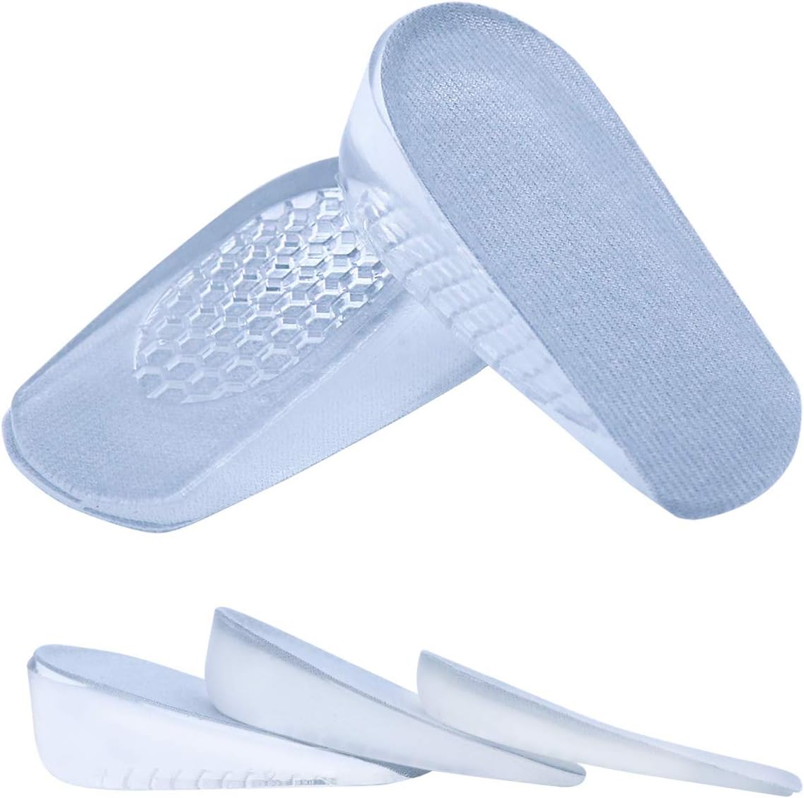 Silicone Height Increase Insoles, Heel Cushion Inserts, Comfortable Gel Heel Pads for Shock Absorbing Support, Silicone Cushion Shoe Insoles for Men and Women