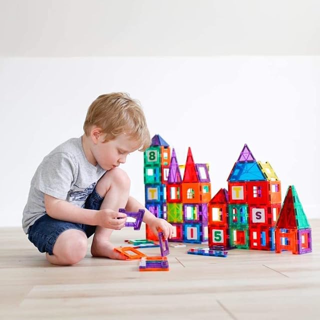 Foto 3 de 7 de Playmags Juego de Azulejos de Colores de 32 Piezas, Azulejos de construcción magnéticos únicos galardonados